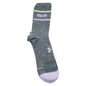 Under Armour UA Novelty Training Crew Socks Women M/L Purple/Gray NEW No Tag